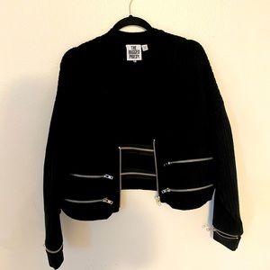 The Ragged Priest Multi zipper cardigan